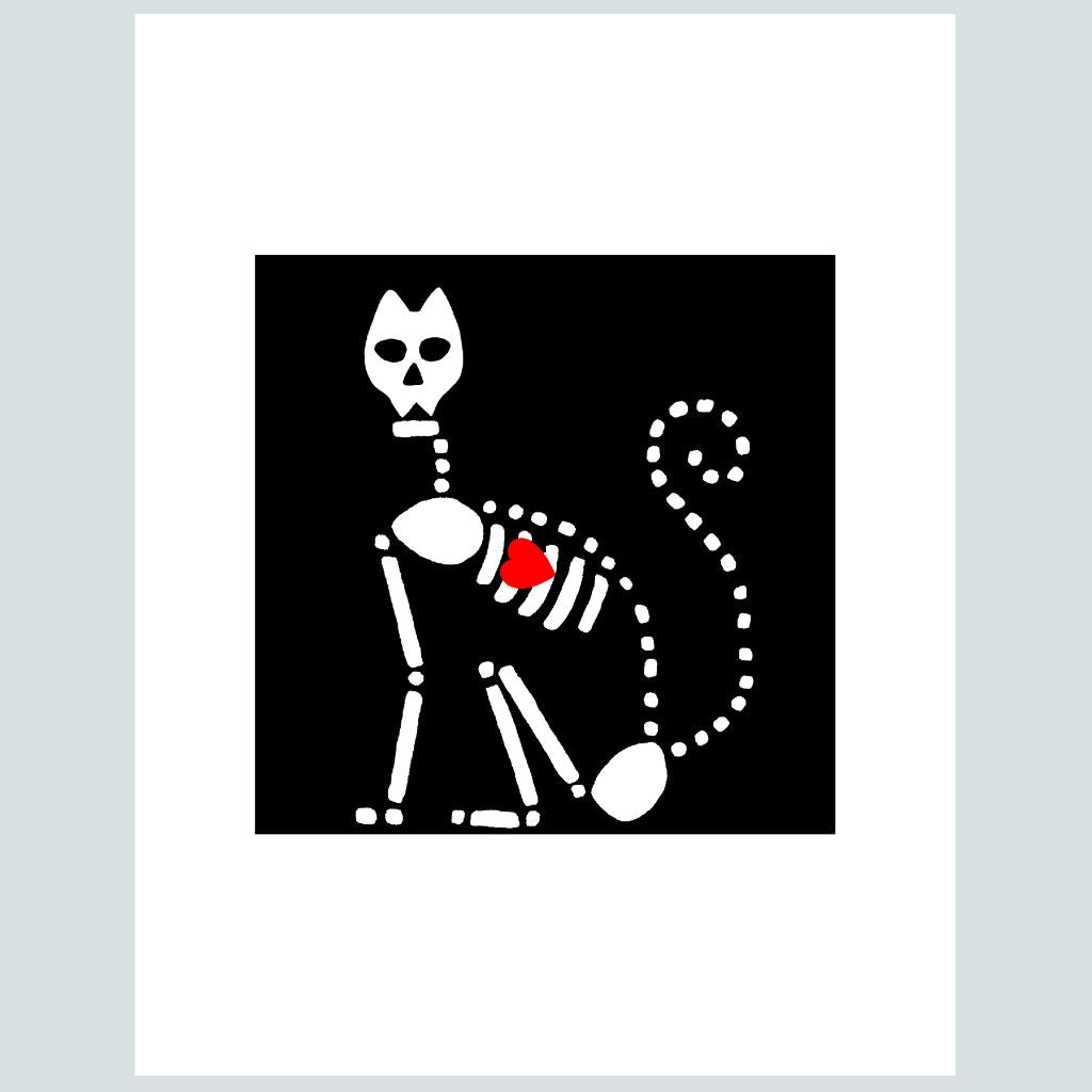 Cat Skeleton | Art Print