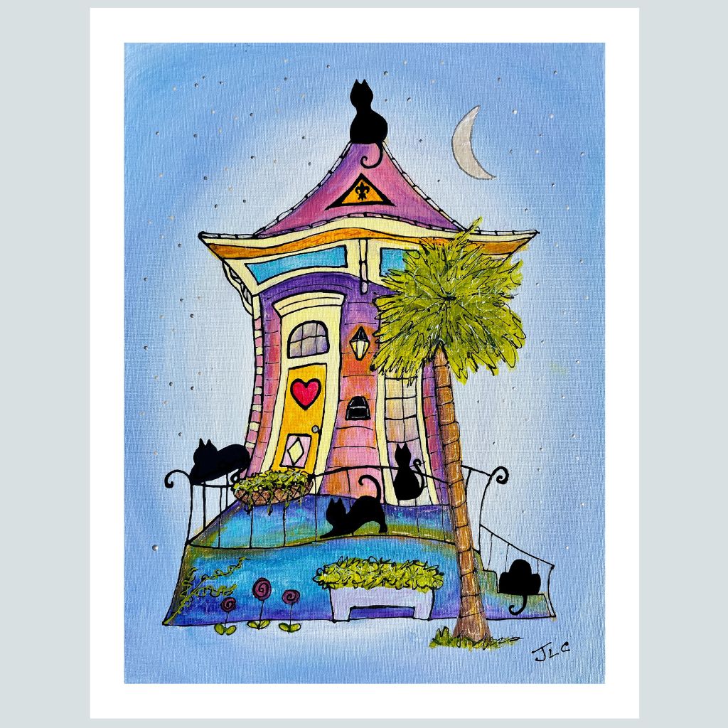 Cat House: Pink | Art Print