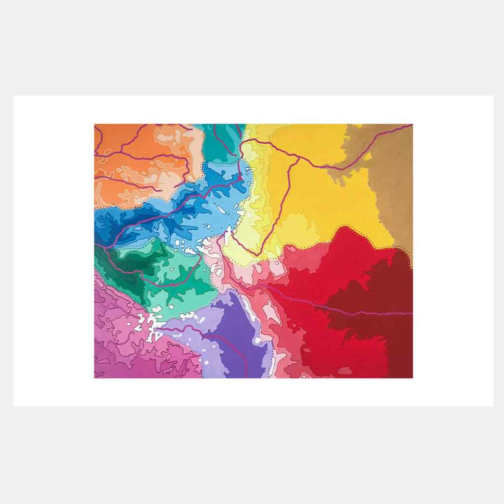 Colorado Rivers: Watershed Map | Art Print