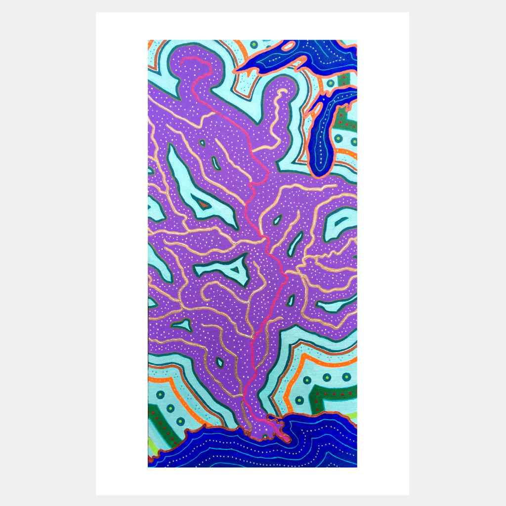 Mississippi River (Purple & Blue) | Art Print