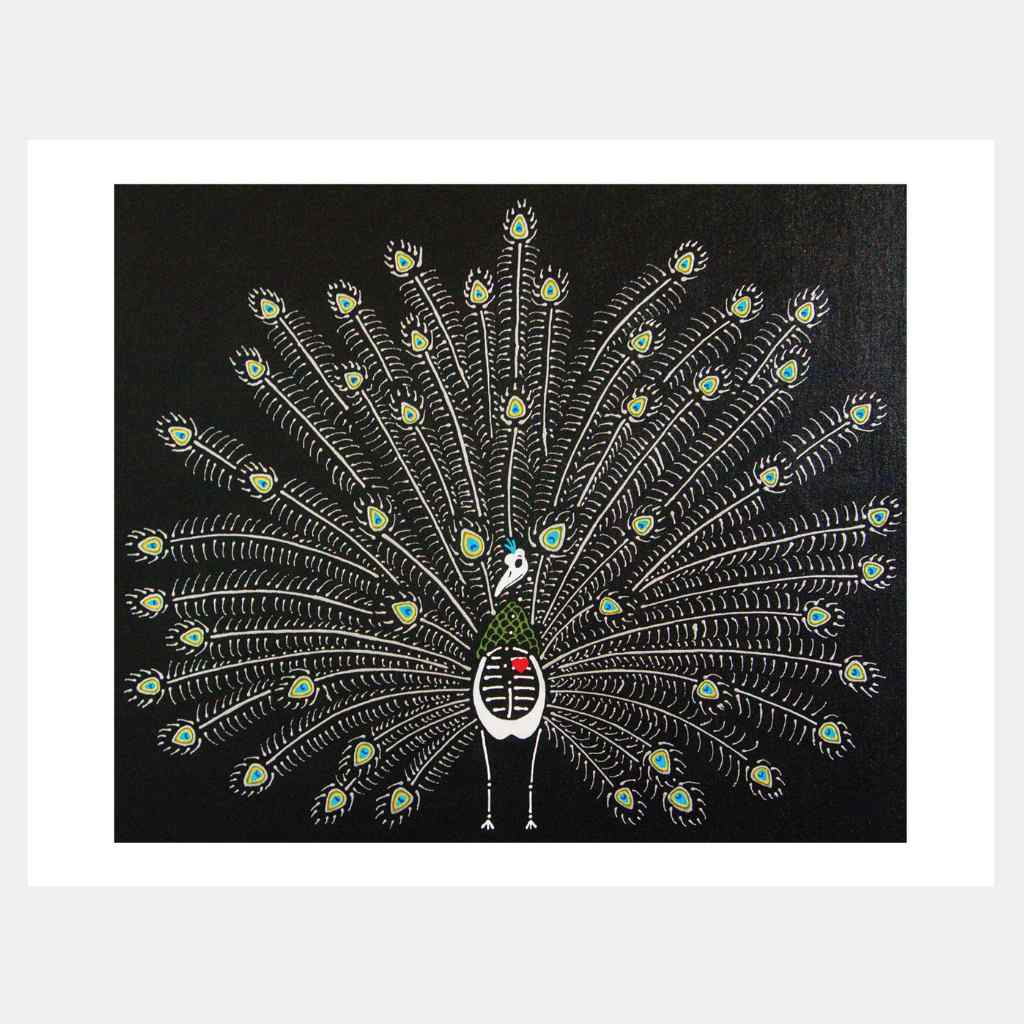 Peacock Skeleton | Art Print