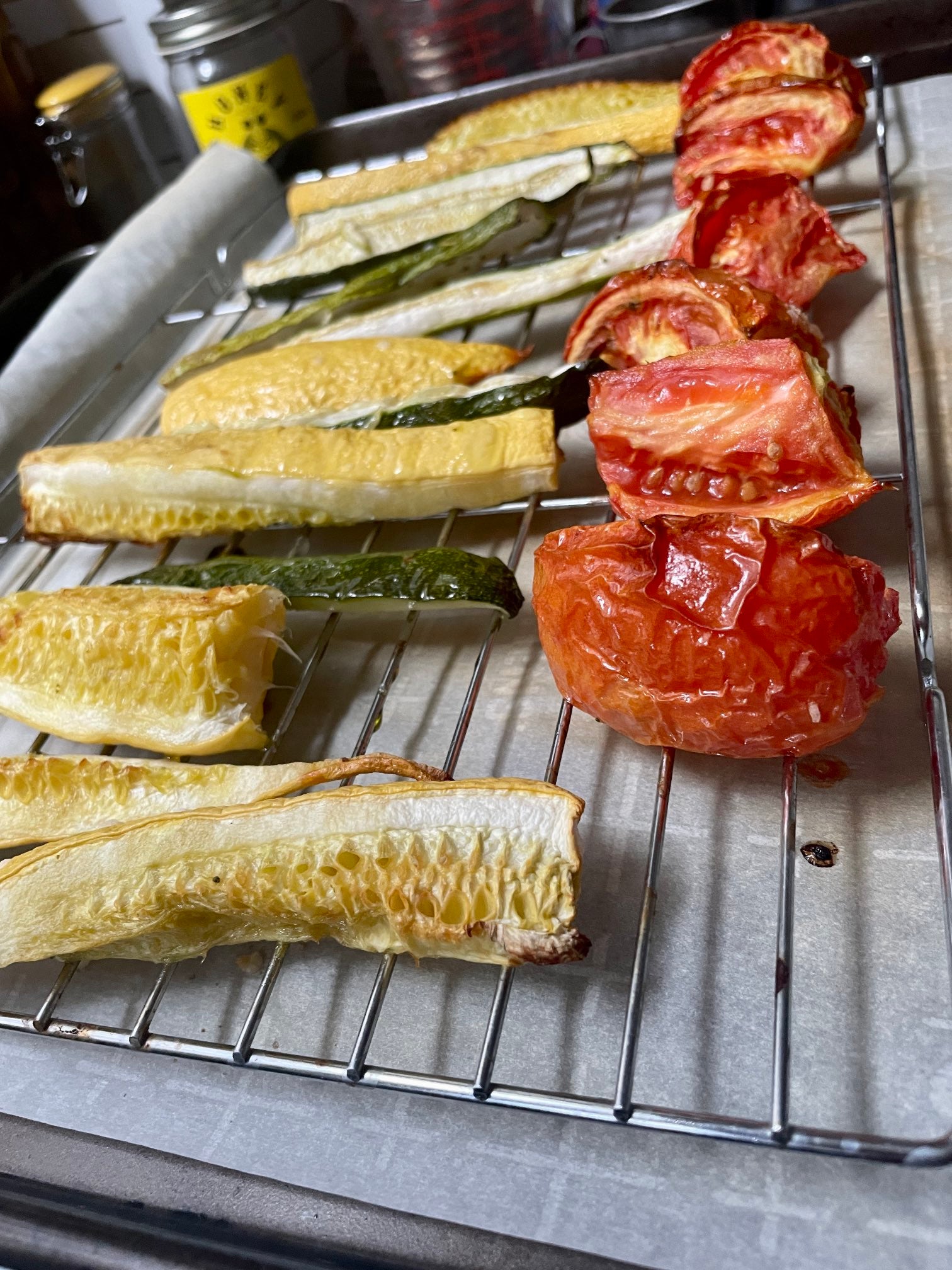 Summer vegetables roasted.