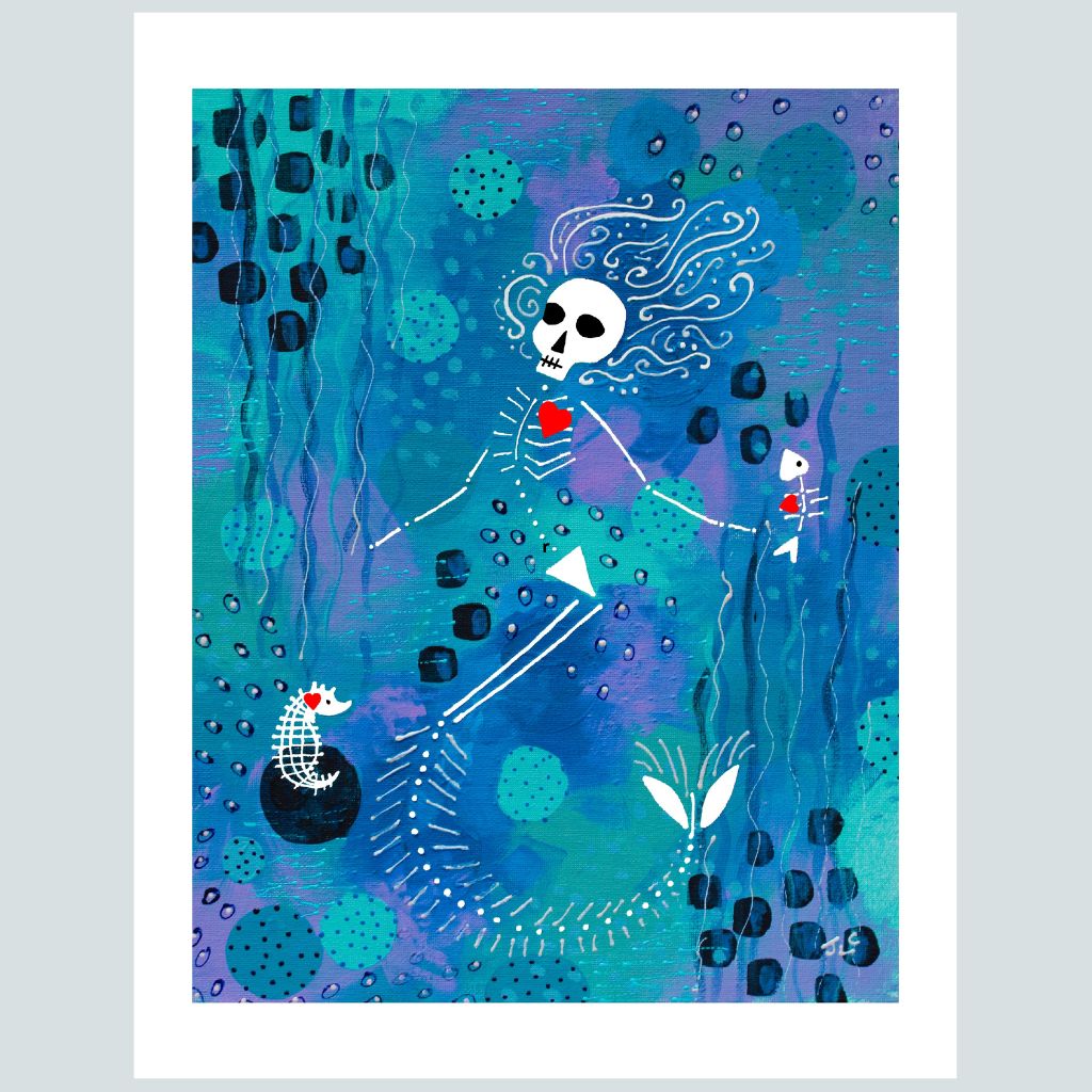 Mermaid Skeleton | Art Print