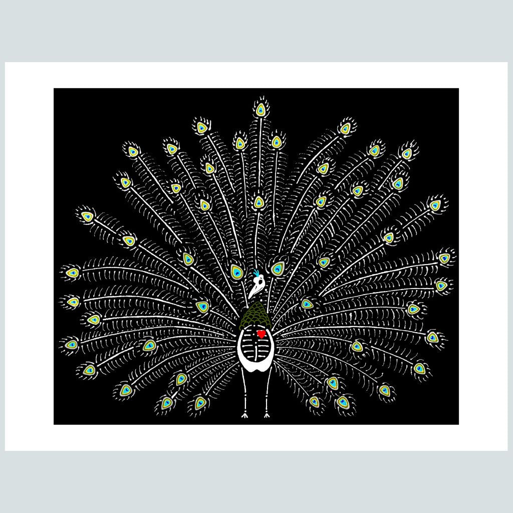 Peacock Skeleton | Art Print