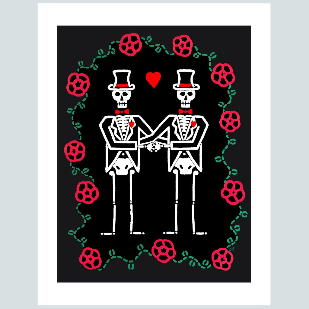 Wedding Skeletons - Men | Art Print