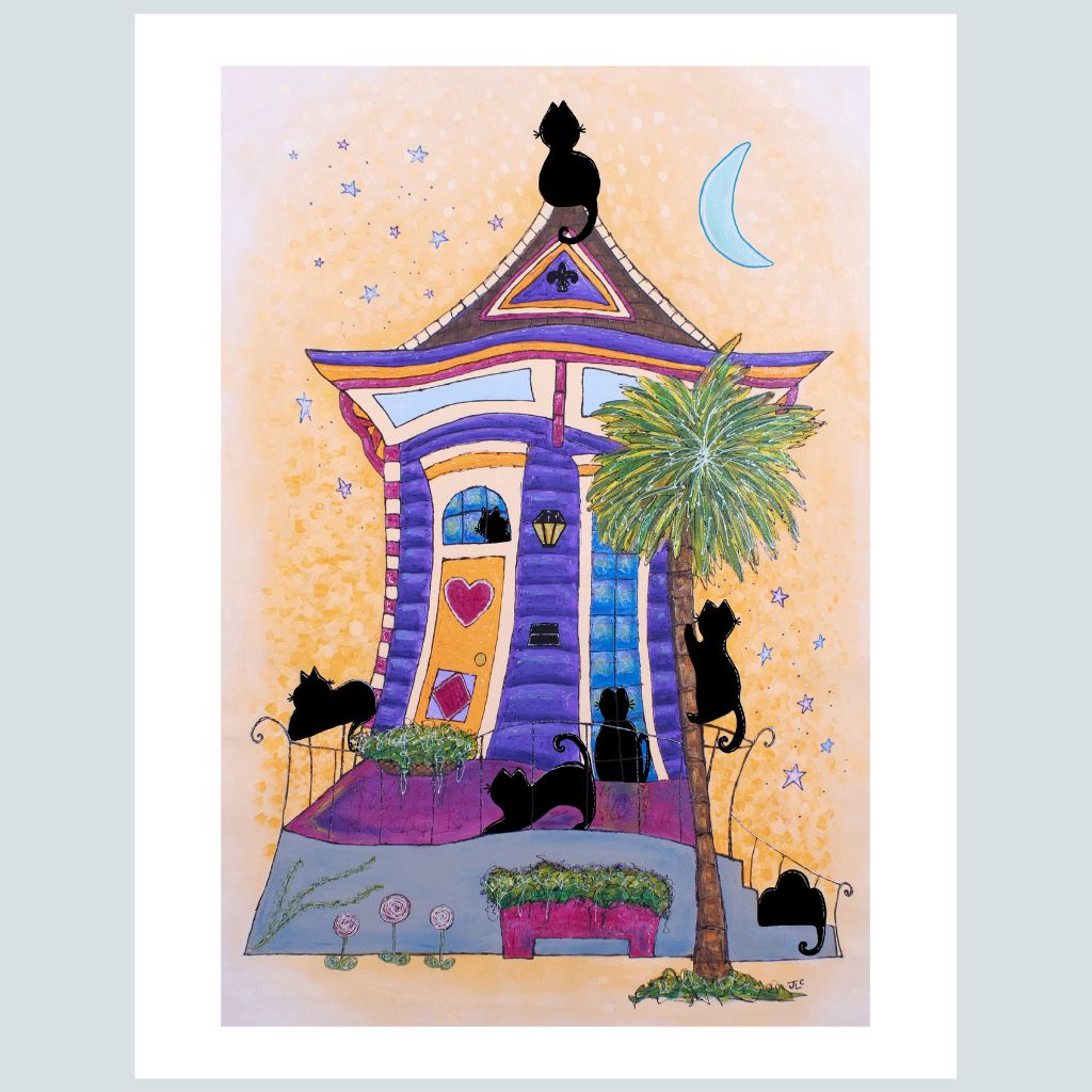 Cat House: Orange | Art Print