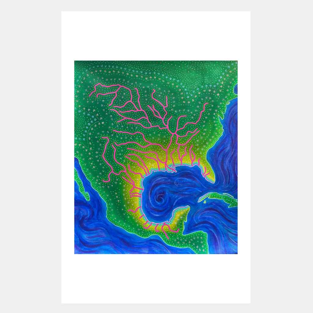 Rivers of the Gulf of Mexico - Art Print