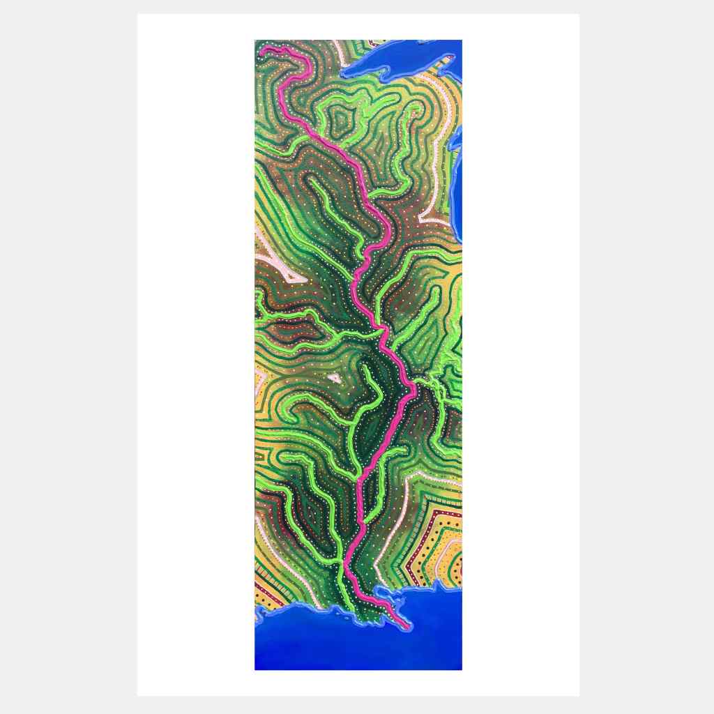 Mississippi River (Green & Yellow) | Art Print